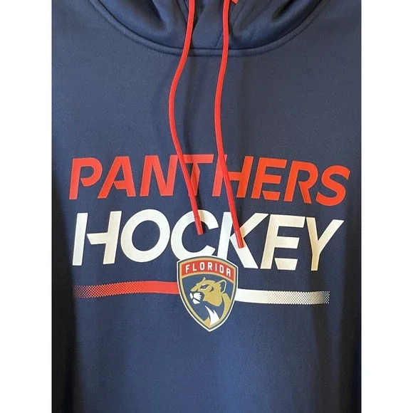 Men's 3XL NWOT Florida Panthers Fanatics Authentic Pro Pullover Hoodie Navy‎ - Picture 4 of 9
